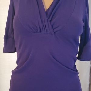 Purple V-Neck Top